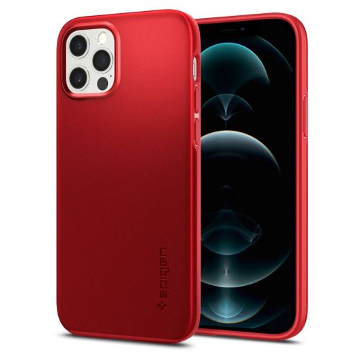 Чехол Spigen Thin Fit Red для iPhone 12 | 12 Pro