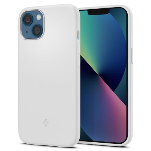 Чехол Spigen Silicone Fit White для iPhone 13 mini (ACS03340)