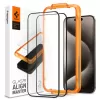 Защитное стекло Spigen Screen Protector AlignMaster GLAS.tR Transparensy (2 Pack) для iPhone 15 Pro Max (AGL06875)