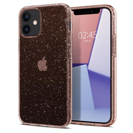 Чехол Spigen Liquid Crystal Glitter Rose Quartz для iPhone 12 mini (ACS01742)