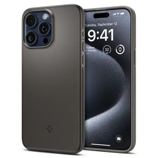 Чохол Spigen Thin Fit Gunmetal для iPhone 15 Pro (ACS06687)