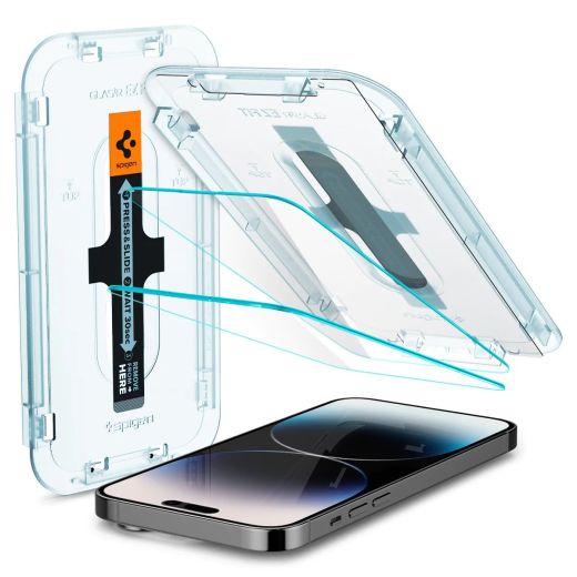 Захисне скло Spigen Screen Protector EZ FIT GLAS.tR (Sensor Protection) для iPhone 14 Pro (AGL05214)