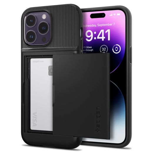 Чехол Spigen Slim Armor CS Black для iPhone 14 Pro Max (ACS04835)