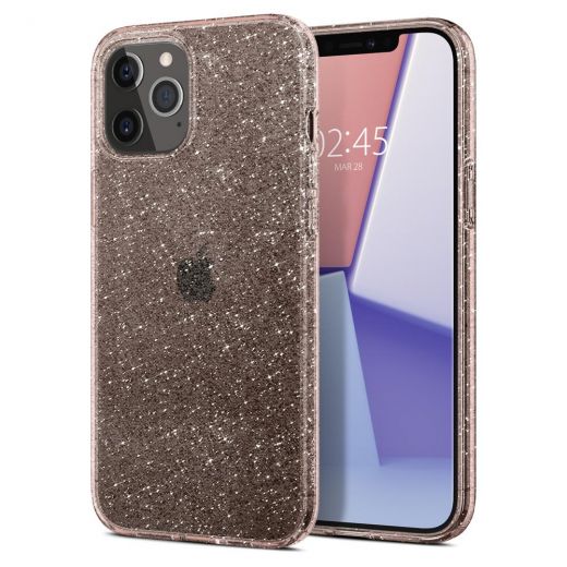 Чехол Spigen Liquid Crystal Glitter Rose Quartz для iPhone 12 Pro Max (ACS01615)