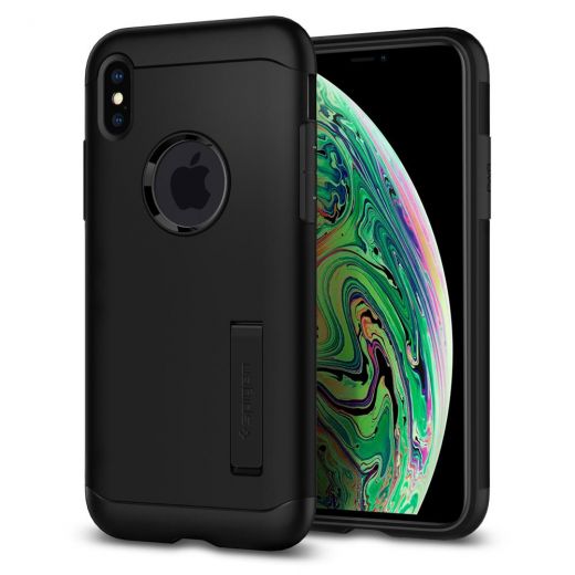 Чехол Spigen Slim Armor Black для iPhone XS Max