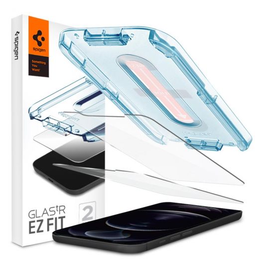 Захисне скло Spigen Screen Protector EZ FIT GLAS.tR SLIM для iPhone 12 Pro Max