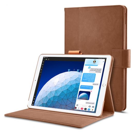 Чехол Spigen Stand Folio Brown для iPad Air 3 (2019)