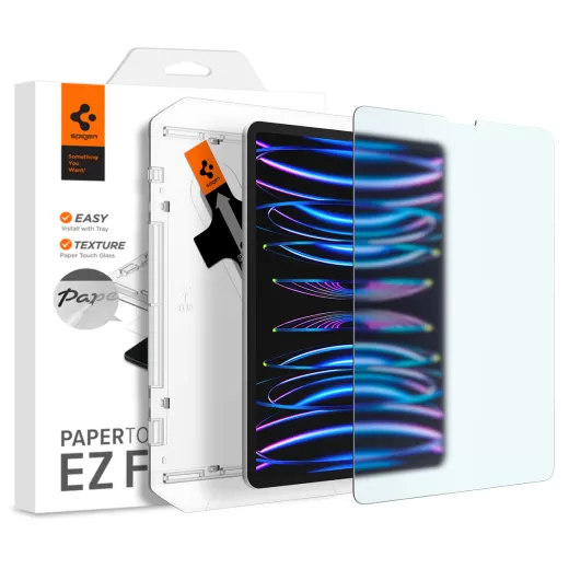 Матова захисна плівка з ефектом паперу Spigen Screen Protector Paper Touch EZ Fit для iPad Pro 12.9" (2022 | 2021 | 2020) (AGL06349)