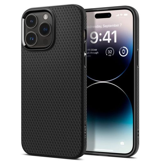 Чехол Spigen Liquid Air Matte Black для iPhone 14 Pro Max (ACS04813)