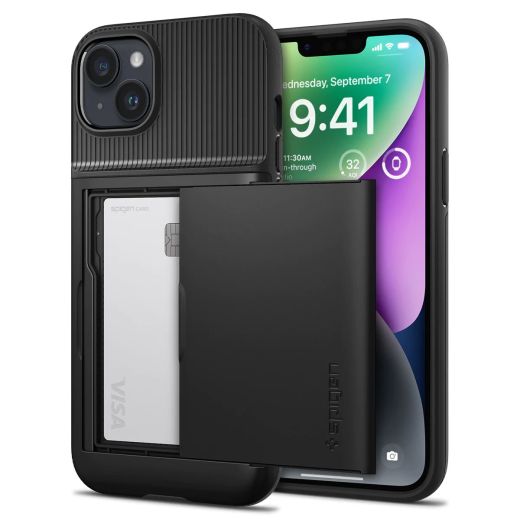 Чохол Spigen Slim Armor CS Black для iPhone 14 (ACS05058)