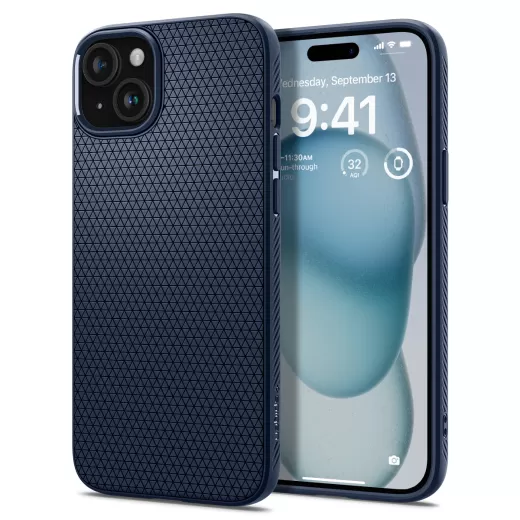 Чехол Spigen Liquid Air Navy Blue для iPhone 15 (ACS06791)
