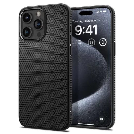 Чохол Spigen Liquid Air Matte Black для iPhone 15 Pro (ACS06704)