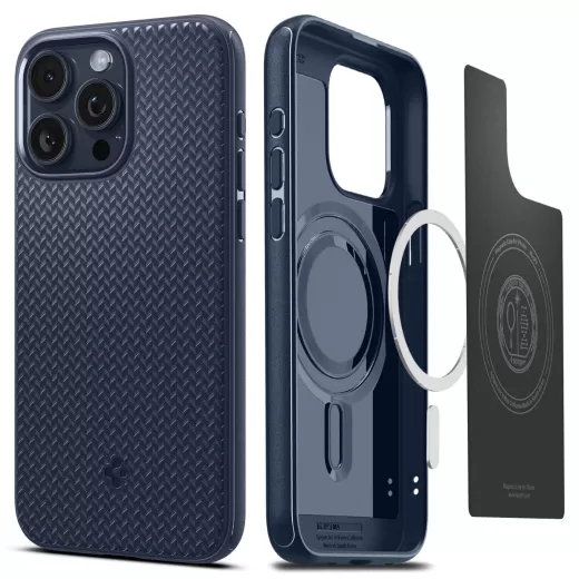 Чохол Spigen Mag Armor (MagFit) Navy Blue для iPhone 15 Pro (ACS06737)