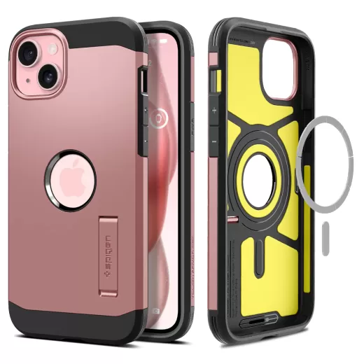 Чохол Spigen Tough Armor (MagFit) Rose Gold для iPhone 15 (ACS06813)
