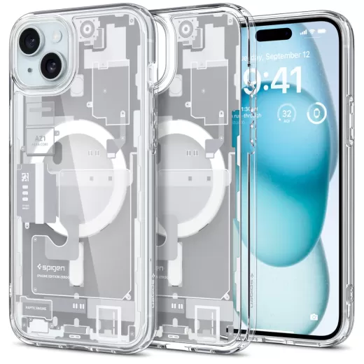 Чехол Spigen Ultra Hybrid Zero One (MagFit) White для iPhone 15 (ACS07037)