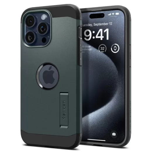 Чохол Spigen Tough Armor (MagFit) Abyss Green для iPhone 15 Pro Max (ACS06596)
