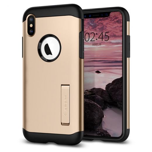 Чохол Spigen Slim Armor Champagne Gold для iPhone XS
