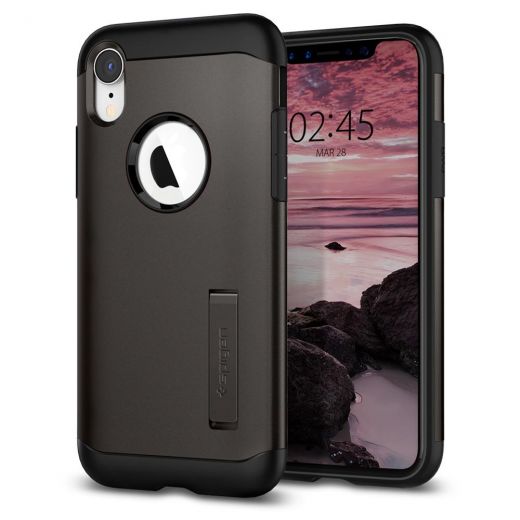 Чохол Spigen Slim Armor Gunmetal для iPhone XR