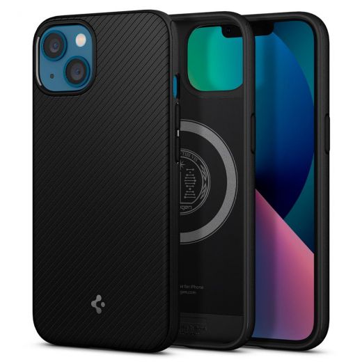 Чехол Spigen Mag Armor Matte Black для iPhone 13 (ACS03546)