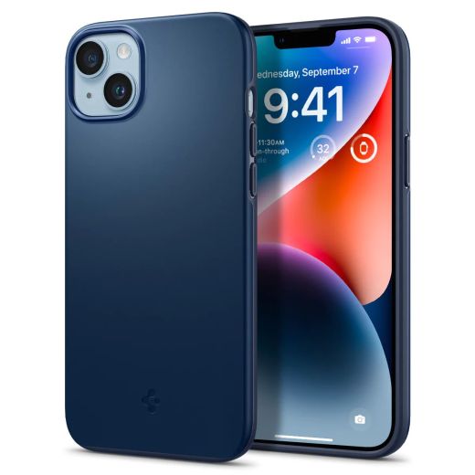 Чехол Spigen Thin Fit Navy Blue для iPhone 14 (ACS04790)