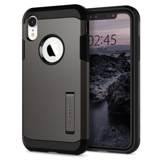 Чехол Spigen Tough Armor Gunmetal для iPhone XR