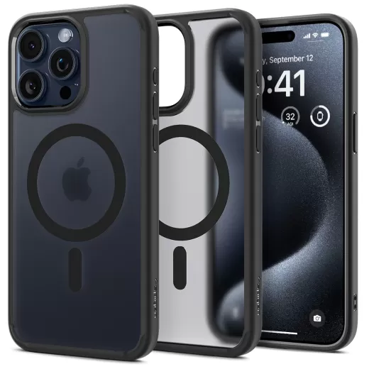 Чохол Spigen Ultra Hybrid (MagFit) Frost Black для iPhone 15 Pro (ACS06720)