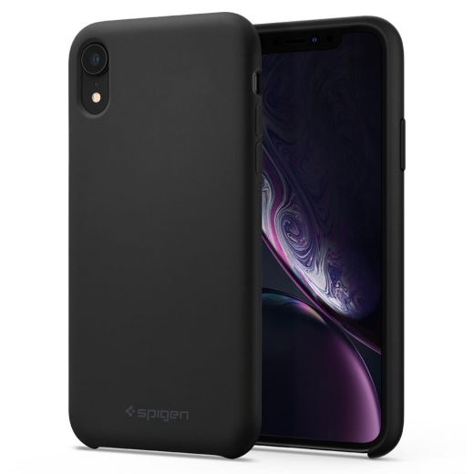 Чохол Spigen Silicone Fit Black для iPhone XR