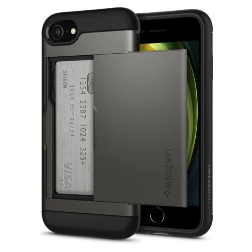 Чохол Spigen Slim Armor CS Gunmetal (042CS20453) для iPhone SE (2020)