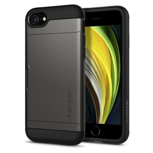 Чохол Spigen Slim Armor CS Gunmetal (042CS20453) для iPhone SE (2020)
