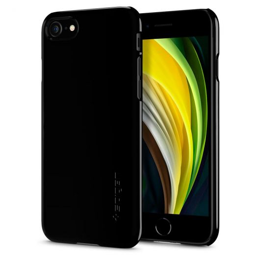 Чохол Spigen Thin Fit Jet Black (042CS20845) для iPhone SE (2020)