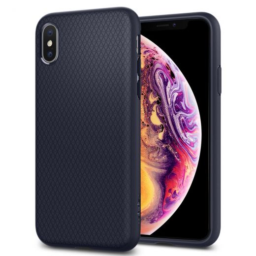 Чехол Spigen Liquid Air Midnight Blue для iPhone XS