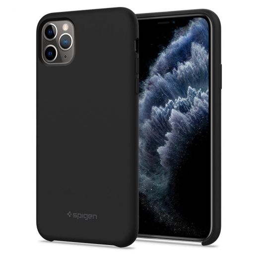 Чехол Spigen Silicone Fit Black для iPhone 11 Pro Max