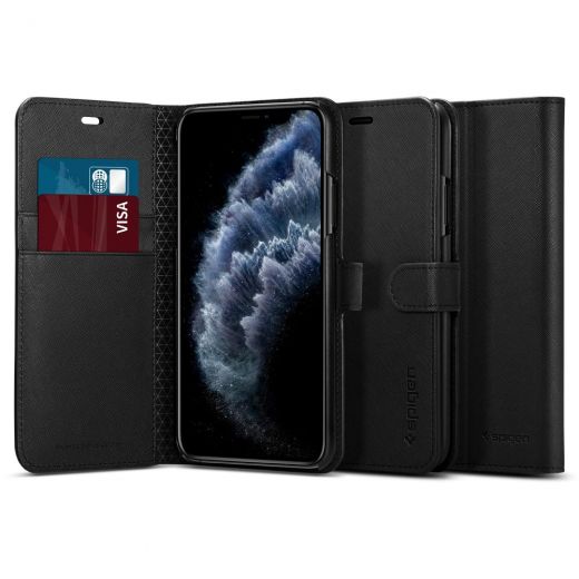 Чехол Spigen Wallet S Black для iPhone 11 Pro Max