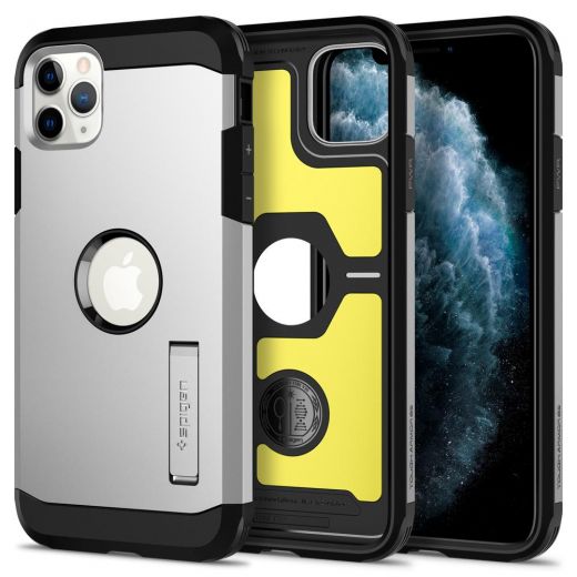 Чохол Spigen Tough Armor Satin Silver для iPhone 11 Pro