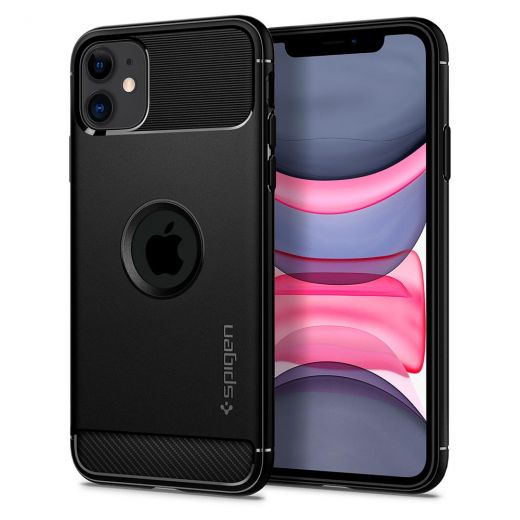 Чохол Spigen Rugged Armor Matte Black для iPhone 11