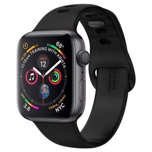 Ремешок Spigen Silicone Fit Black для Apple Watch 38/40 mm