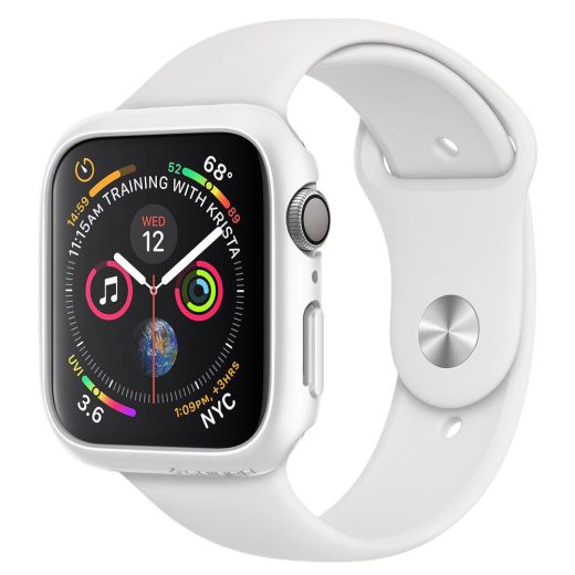 Чехол Spigen Thin Fit White для Apple Watch 44mm Series SE / 6 / 5 / 4 (062CS24475)