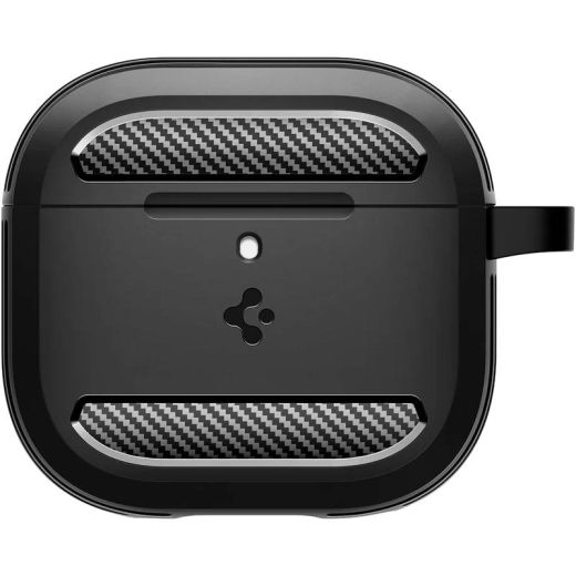 Противоударный чехол Spigen Rugged Armor Matte Black для AirPods 4 (2024) (ACS08642)