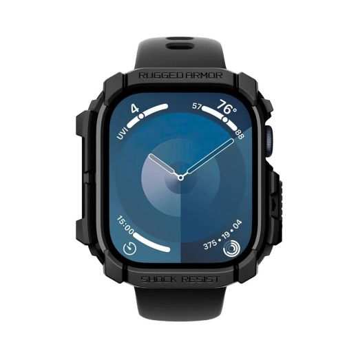 Противоударный чехол Spigen Rugged Armor Matte Black для Apple Watch Series 10 (2024) 46мм (ACS08597)