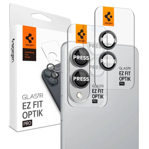 Захисне скло на камеру Spigen Optik Pro EZ Fit Lens Protector Black для Samsung Galaxy S25 Edge (AGL09412)