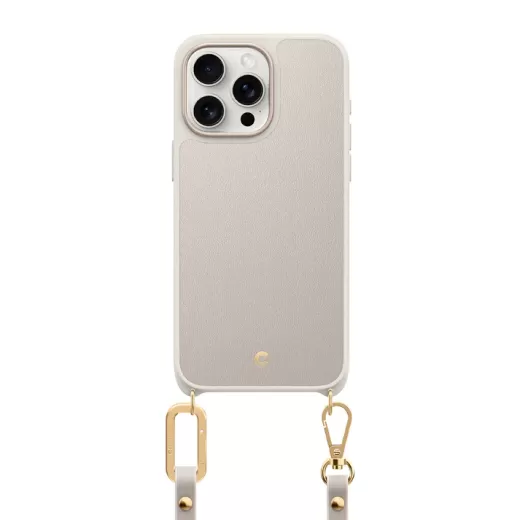 Чехол с ремешком Spigen Cyrill Classic Charm Cream для iPhone 15 Pro (ACS06774)