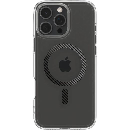 Прозорий чохол Spigen Ultra Hybrid MagSafe Carbon Fiber для iPhone 16 Pro (ACS08131)