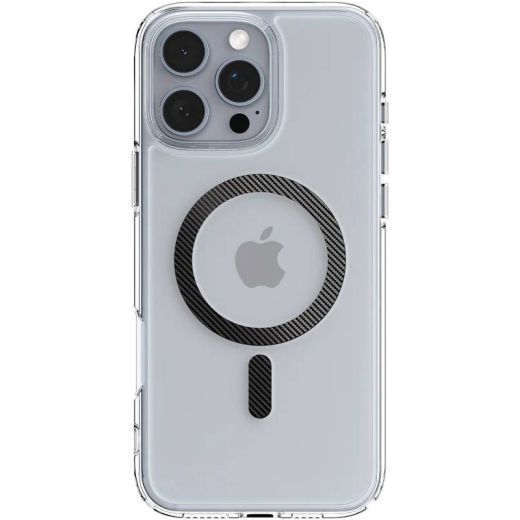 Прозорий чохол Spigen Ultra Hybrid MagSafe Carbon Fiber для iPhone 16 Pro (ACS08131)