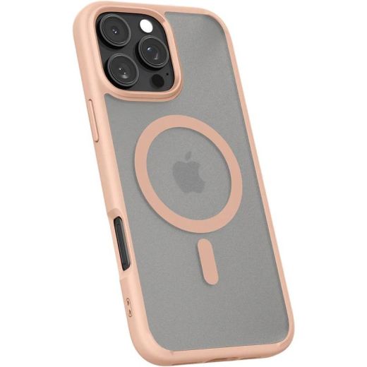 Прозорий чохол Spigen Ultra Hybrid MagSafe Frost Rose Titanium для iPhone 16 Pro Max (ACS08689)
