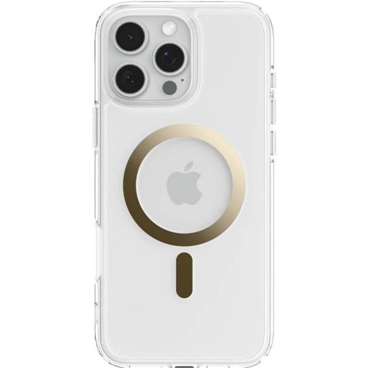 Прозорий чохол Spigen Ultra Hybrid MagSafe Gold для iPhone 16 Pro (ACS08132)