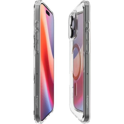 Прозорий чохол Spigen Ultra Hybrid MagSafe Gold для iPhone 16 Pro (ACS08132)