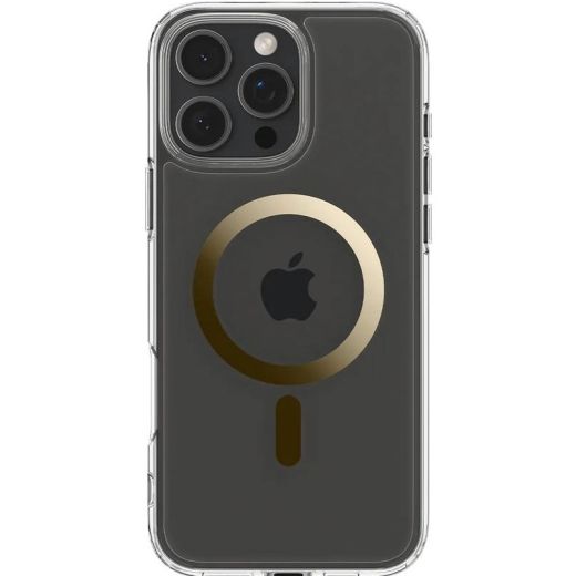 Прозорий чохол Spigen Ultra Hybrid MagSafe Gold для iPhone 16 Pro (ACS08132)