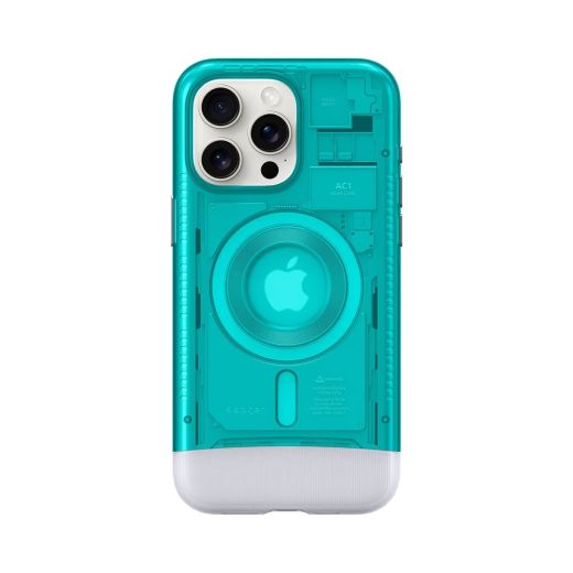 Чехол Spigen Classic C1 (MagFit) Bondi Blue для iPhone 15 Pro (ACS06743)