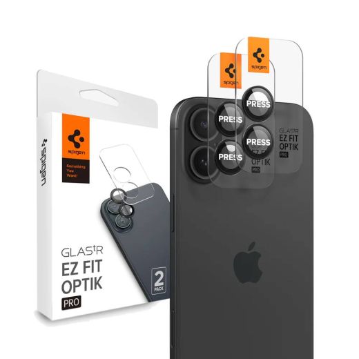 Захисне скло для камери Spigen Optik EZ Fit Black для iPhone 16 | 16 Plus (AGL07921)
