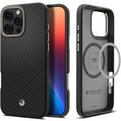 Карбоновый чехол Spigen Enzo Aramid Black Natural для iPhone 16 Pro Max (ACS08501)